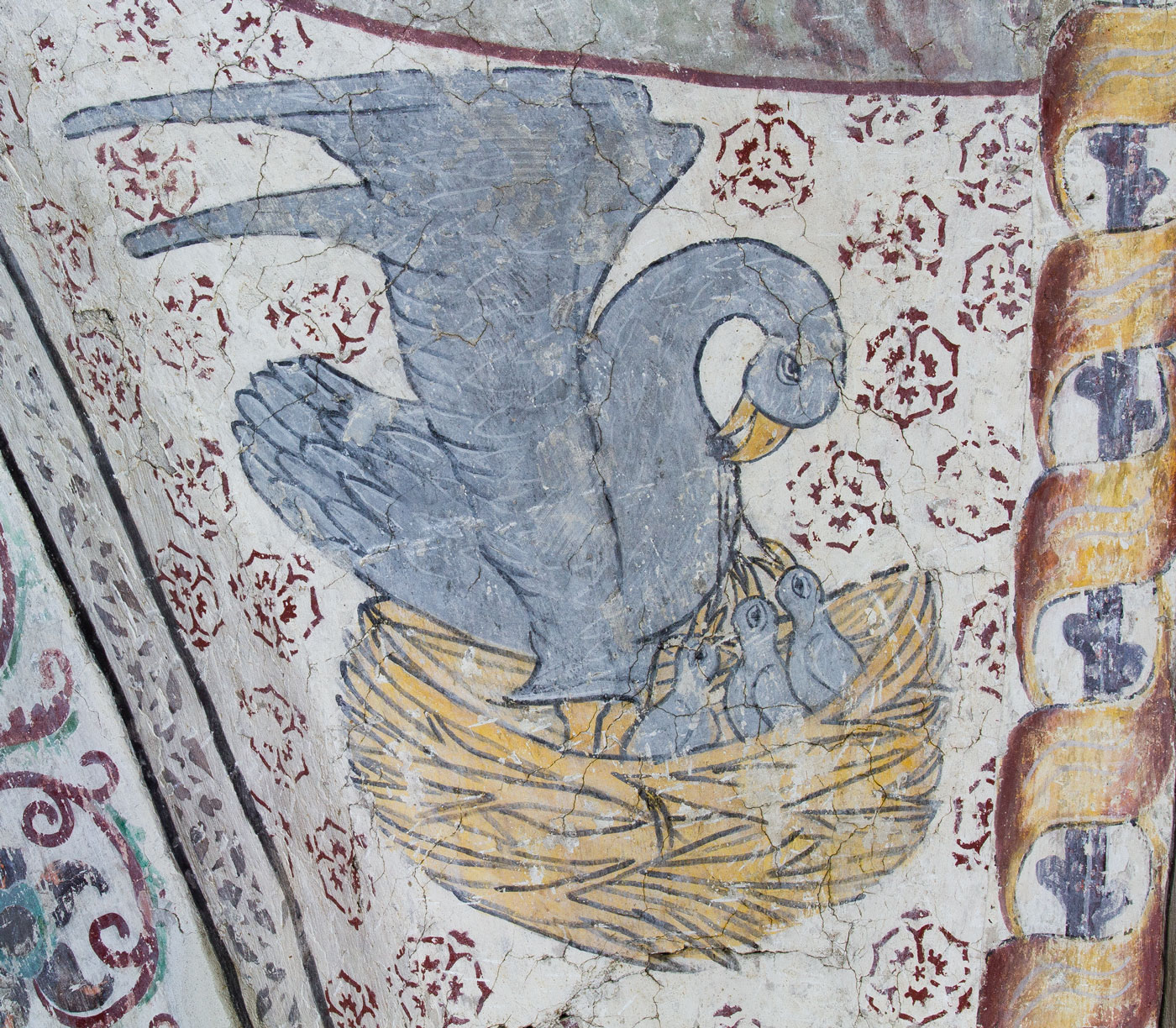Pelikanen, som matar sina ungar med sitt eget blod (NV) - Löts kyrka