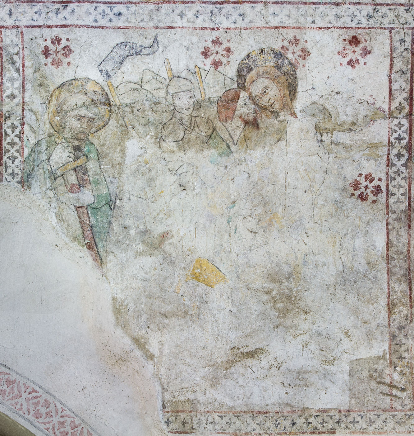 Judaskyssen och fragment av Malcus-episoden - Almunge kyrka
