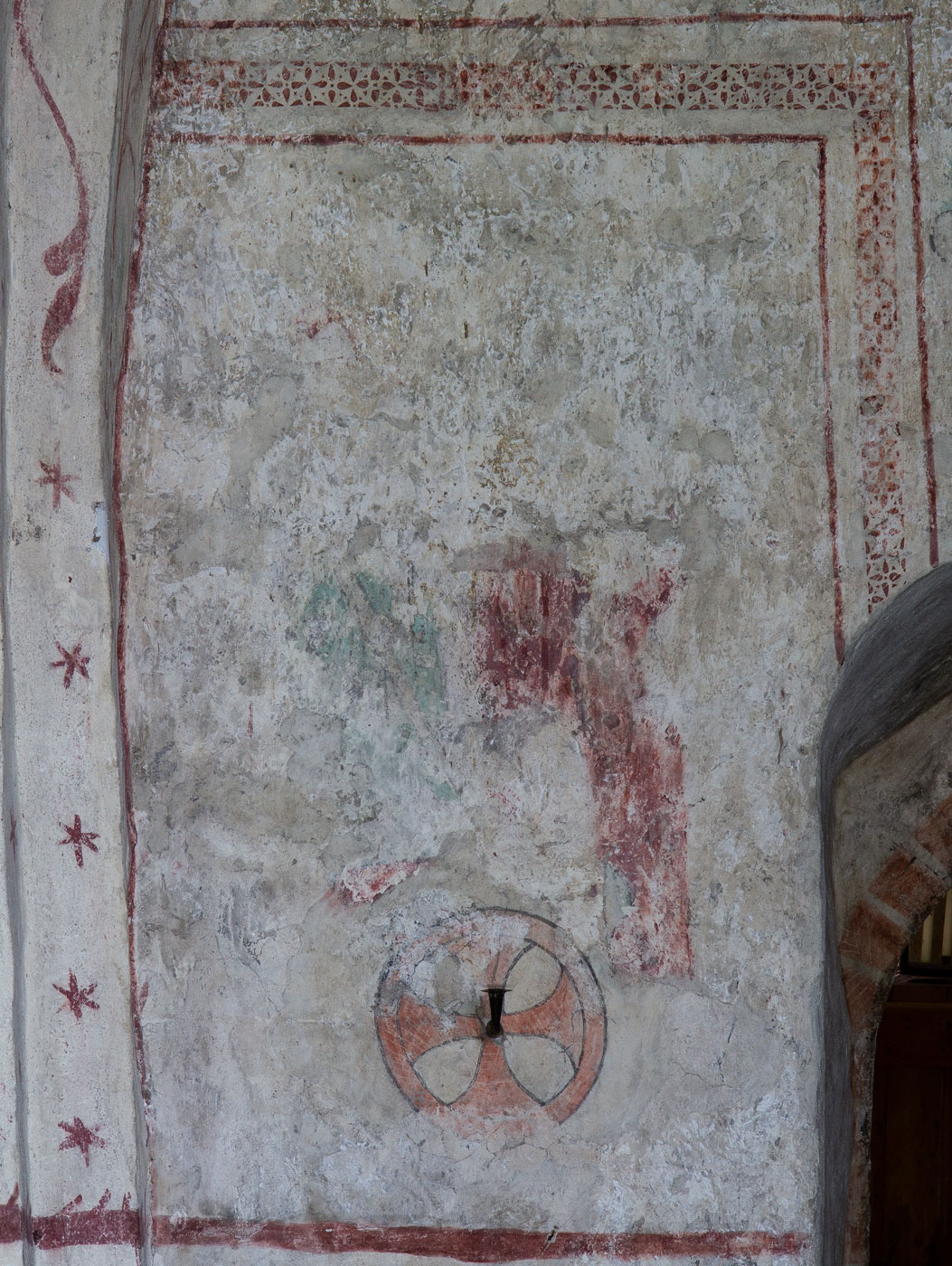 Målning från 1400-talets mitt: Fragment av apostel och profet - Håbo-Tibble kyrka