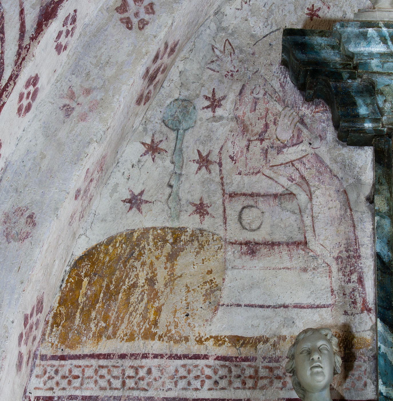 Målning från 1400-talets mitt: Herodes ger befallning om barnamordet - Håbo-Tibble kyrka