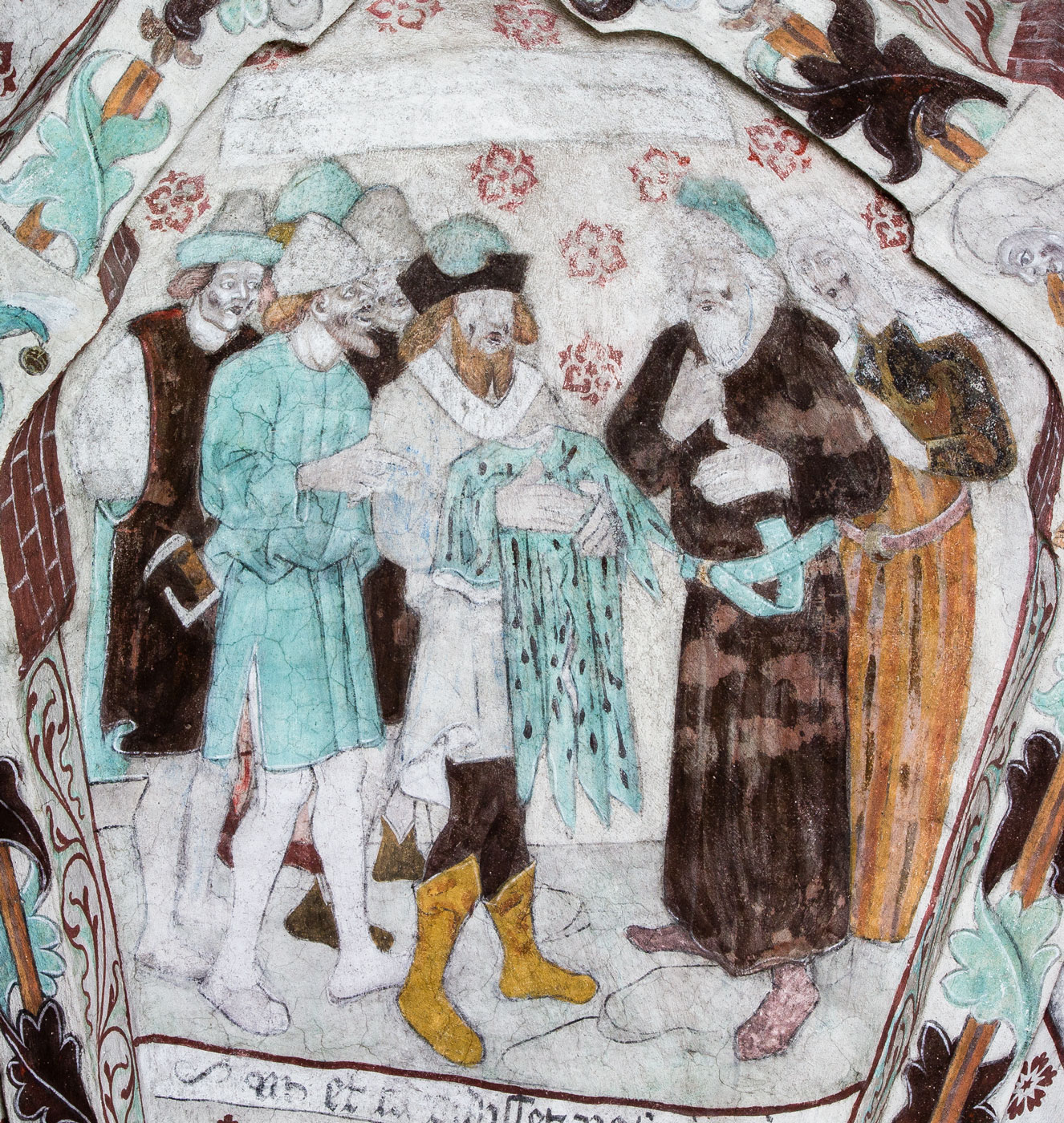 Josefs blodiga klädnad visas för Jakob - Härkeberga kyrka
