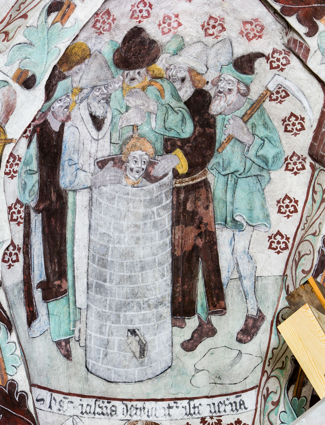 Josef kastas i brunnen - Härkeberga kyrka