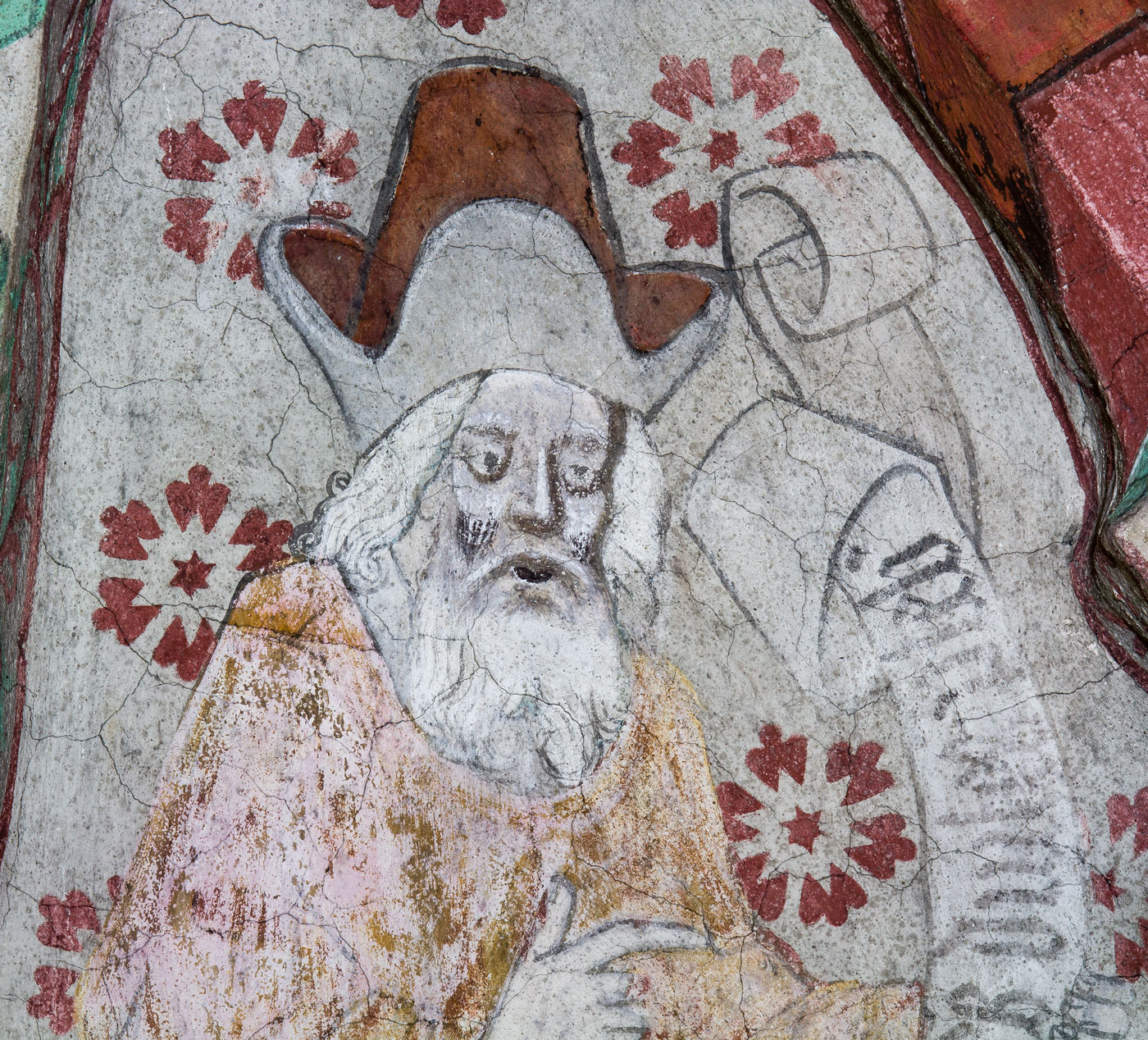 Detalj ur Profetbröstbild (N) - Härnevi kyrka