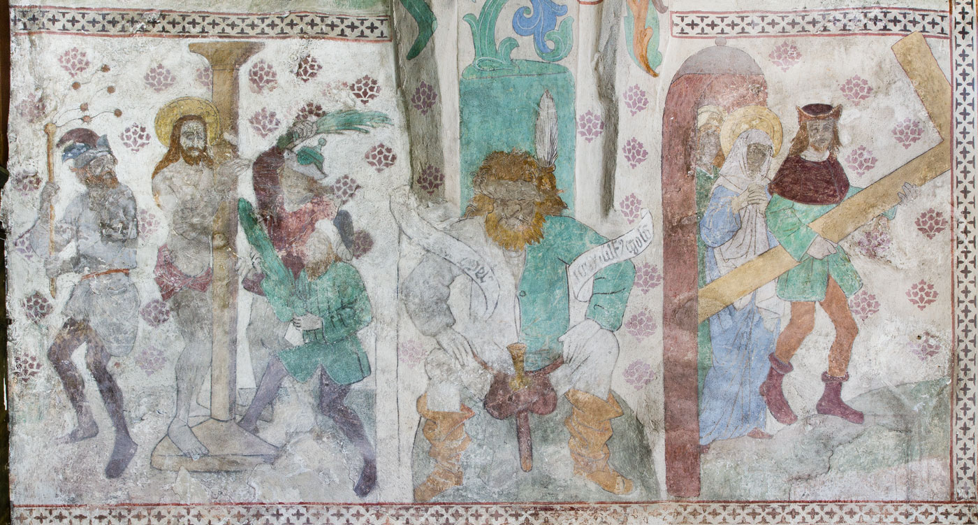 Gisslandet av Jesus; Markolf; Simon från Kyrene (Korsbärandet)(N) - Husby-Sjutolfts kyrka