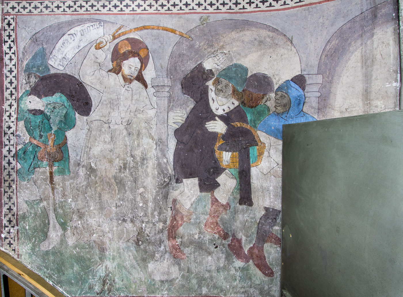 Jesus driver ut månglarna ur templet - Husby-Sjutolfts kyrka
