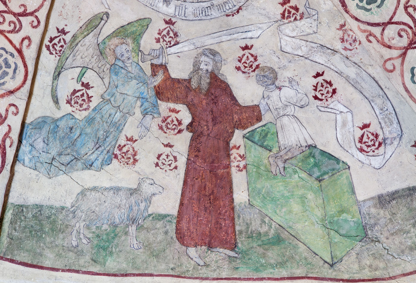 Abraham offrar sonen Isak - Ösmo kyrka
