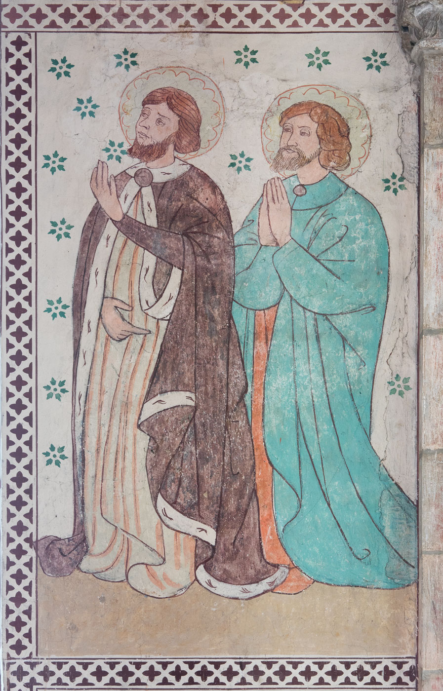 Två män med glorior (Två apostlar) - Uppsala domkyrka