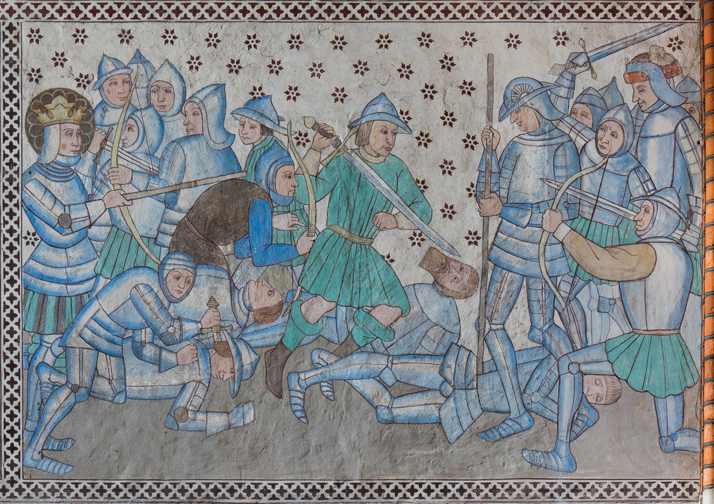Slaget mellan S:t Eriks och Magnus Henrikssons trupper (S:t Eriks martyrium) - Uppsala domkyrka
