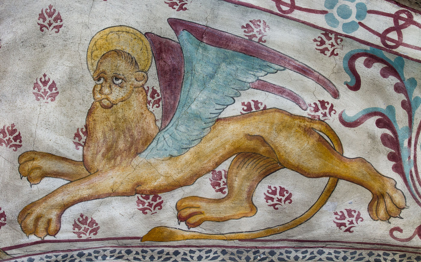 Evangelisten Markus symbol, ett lejon (N) - Vansö kyrka