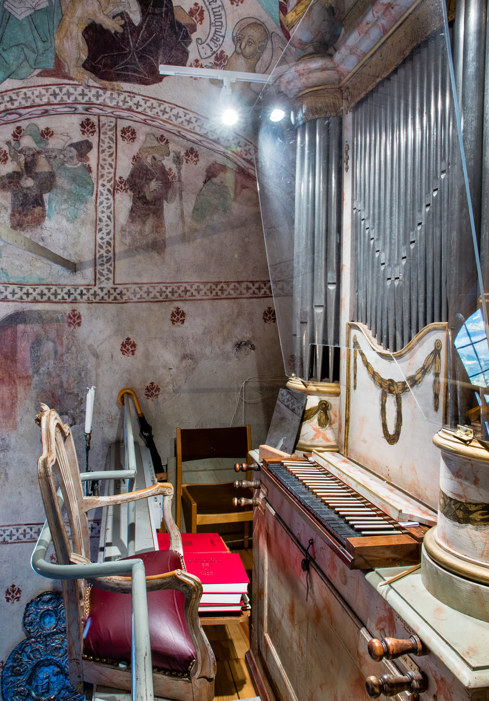 Orgelläktaren vid orgeln - Yttergrans kyrka