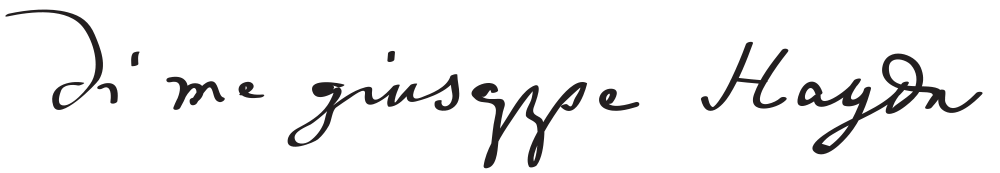 Joseph Haydns namnteckning