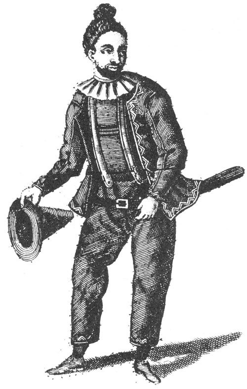 Gammal Kasperle eller Hanswurst-figur