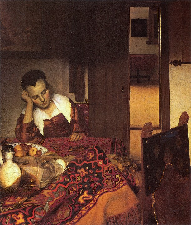 Vermeer_Johannes_-_A_Girl_Asleep.jpg - A Girl Asleep (ca 1657)