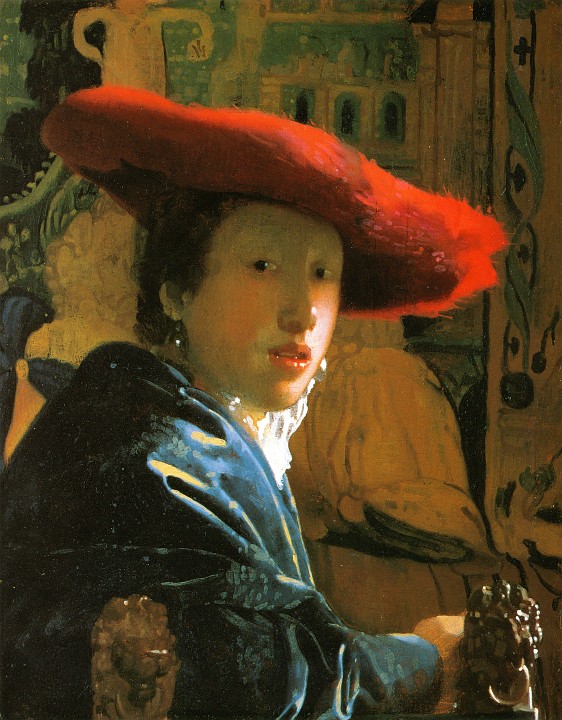 Vermeer_Johannes_-_The_Girl_with_a_Red_Hat.jpg - The Girl with a Red Hat (ca 1666-67)