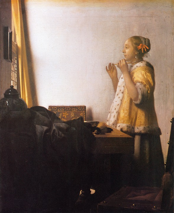 Vermeer_Johannes_-_Woman_with_a_Pearl_Necklace.jpg - Woman with a Pearl Necklace (ca 1664)
