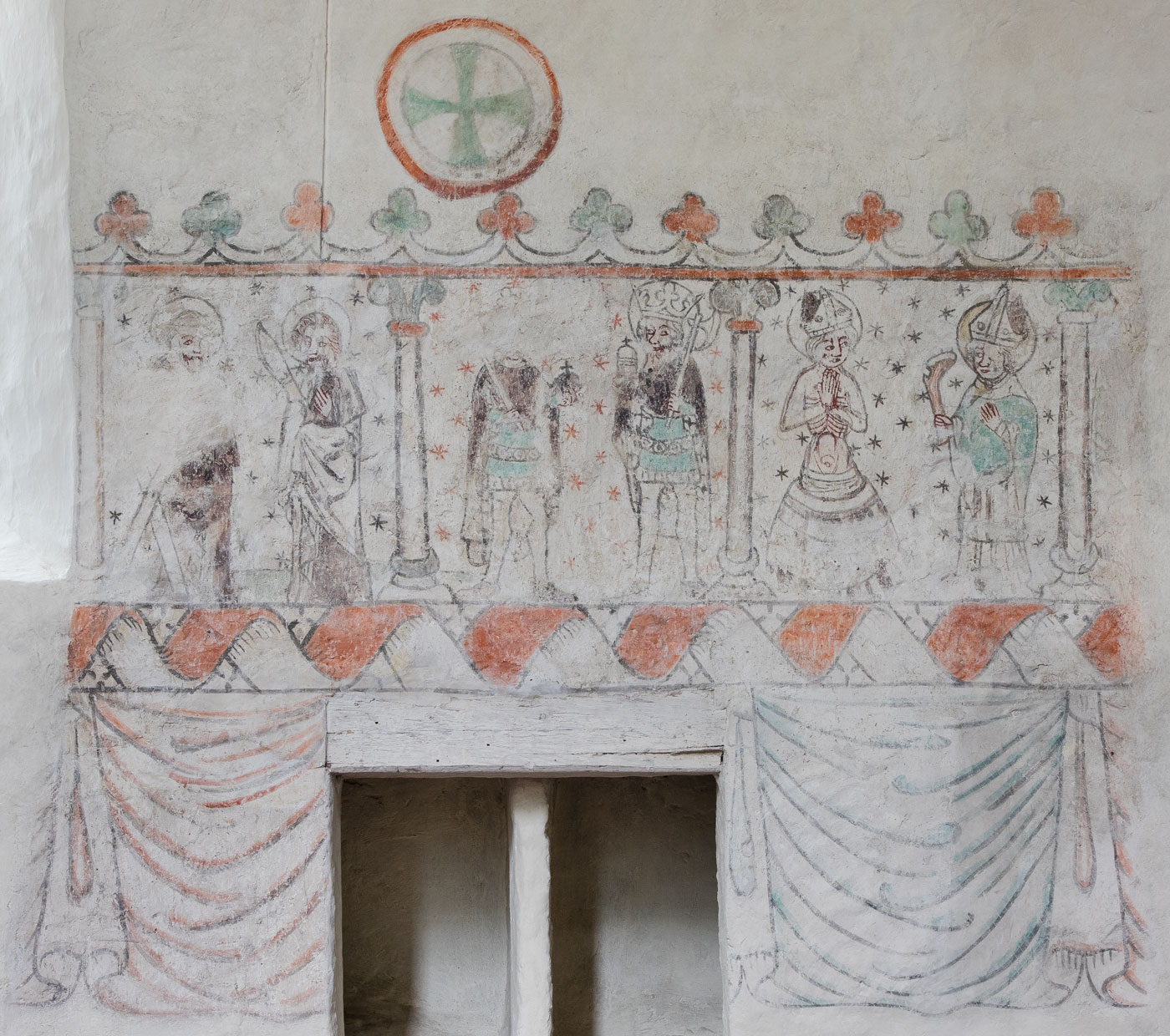 Passionsfris (kalkmålning på vägg) - Eskelhems kyrka