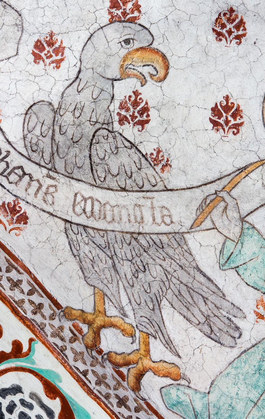 Detalj ur Evangelisten Johannes och hans symbol, örnen (V) - Dingtuna kyrka