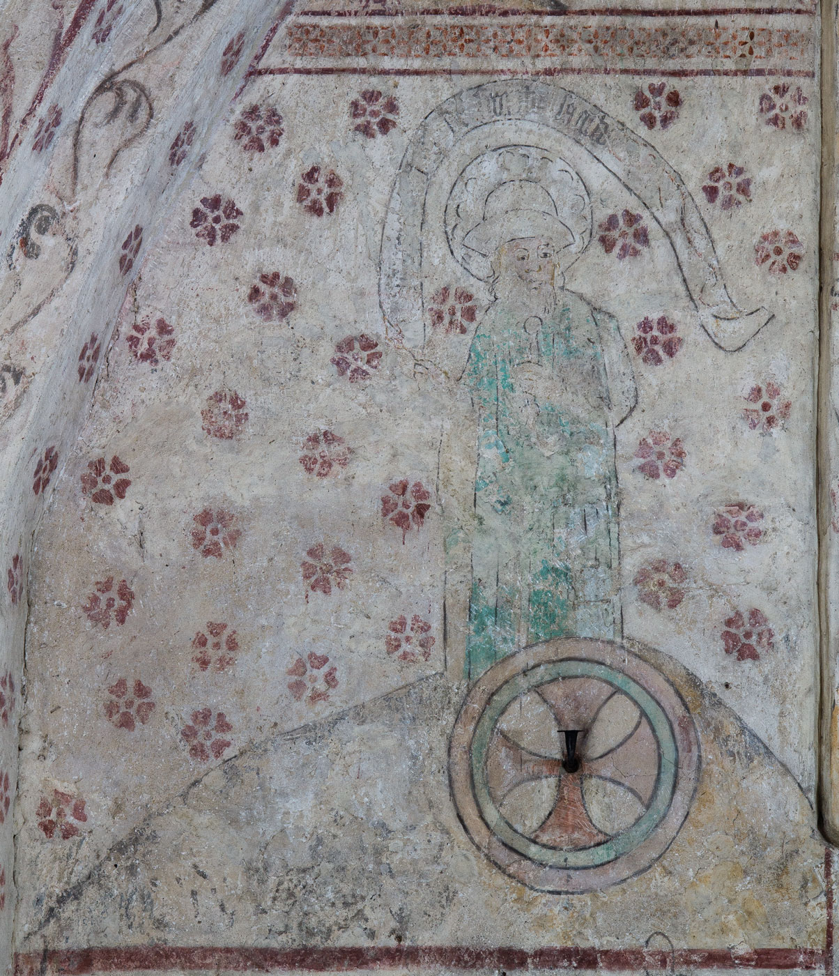 Målning från 1400-talets mitt: S:t Jakob d.ä. - Håbo-Tibble kyrka