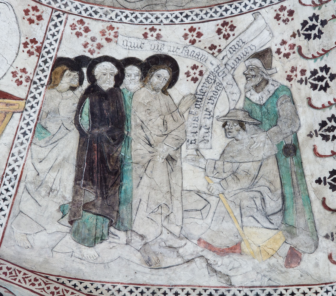 Jesus botar den blinde Bartimaios - Odensala kyrka