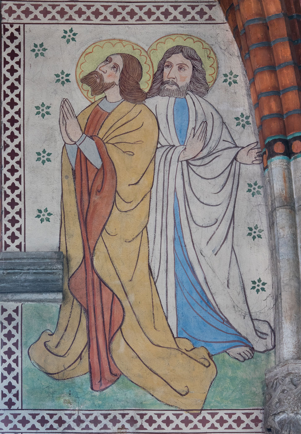 Två män med glorior (Två apostlar) - Uppsala domkyrka