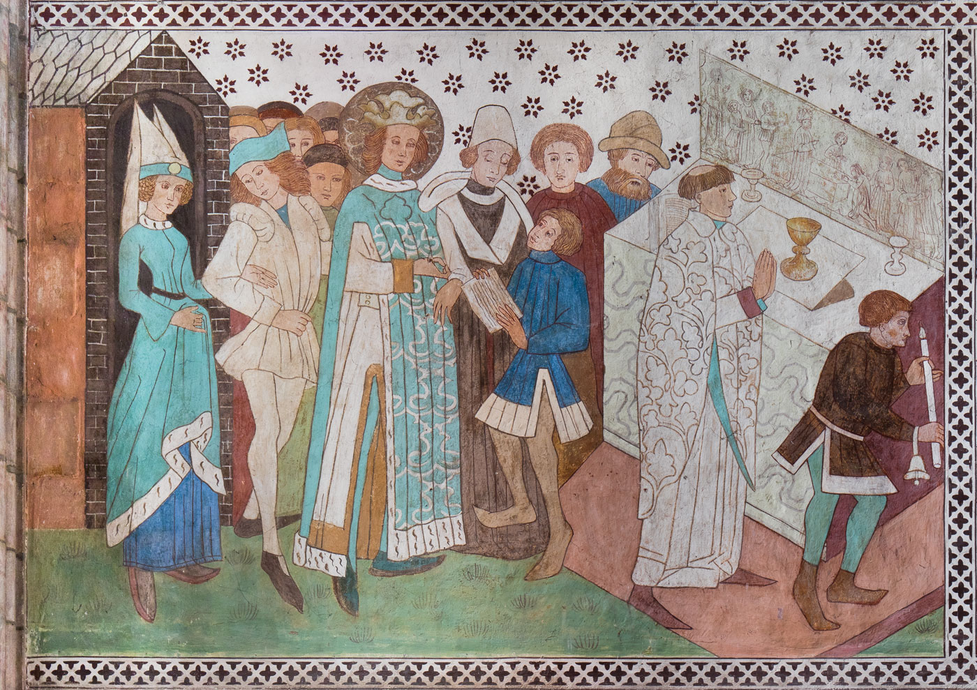 S:t Erik bevistar mässan på sin dödsdag den 18 maj 1160 - Uppsala domkyrka