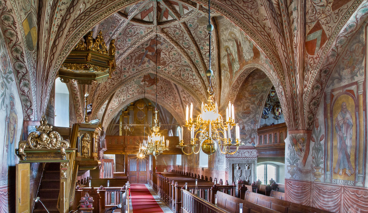 Interior mot väster - Vadsbro kyrka