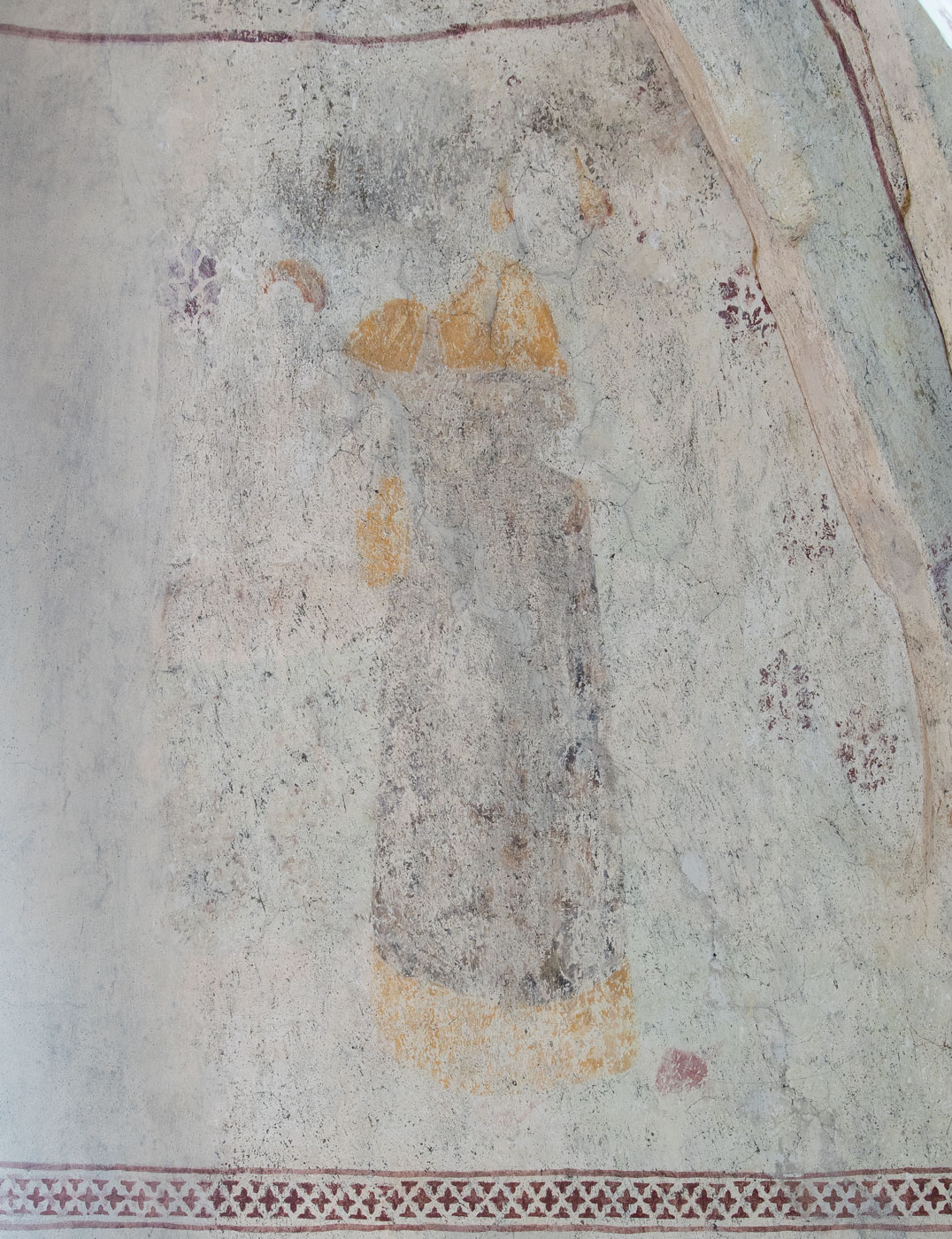 Fragment av figurscen, kanske Frambärandet i templet - Vaksala kyrka