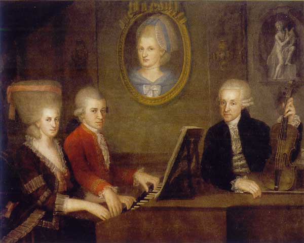 Nannerl, Wolfgang Amadé och Leopold Mozart